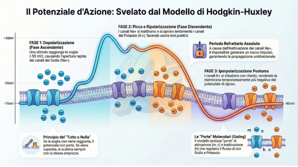 Il Potenziale d’Azione: Dal Principio del Tutto o Nulla ai Periodi di Refrattarietà 9 Il Potenziale di Azione Modello Hodgkin e Huxley